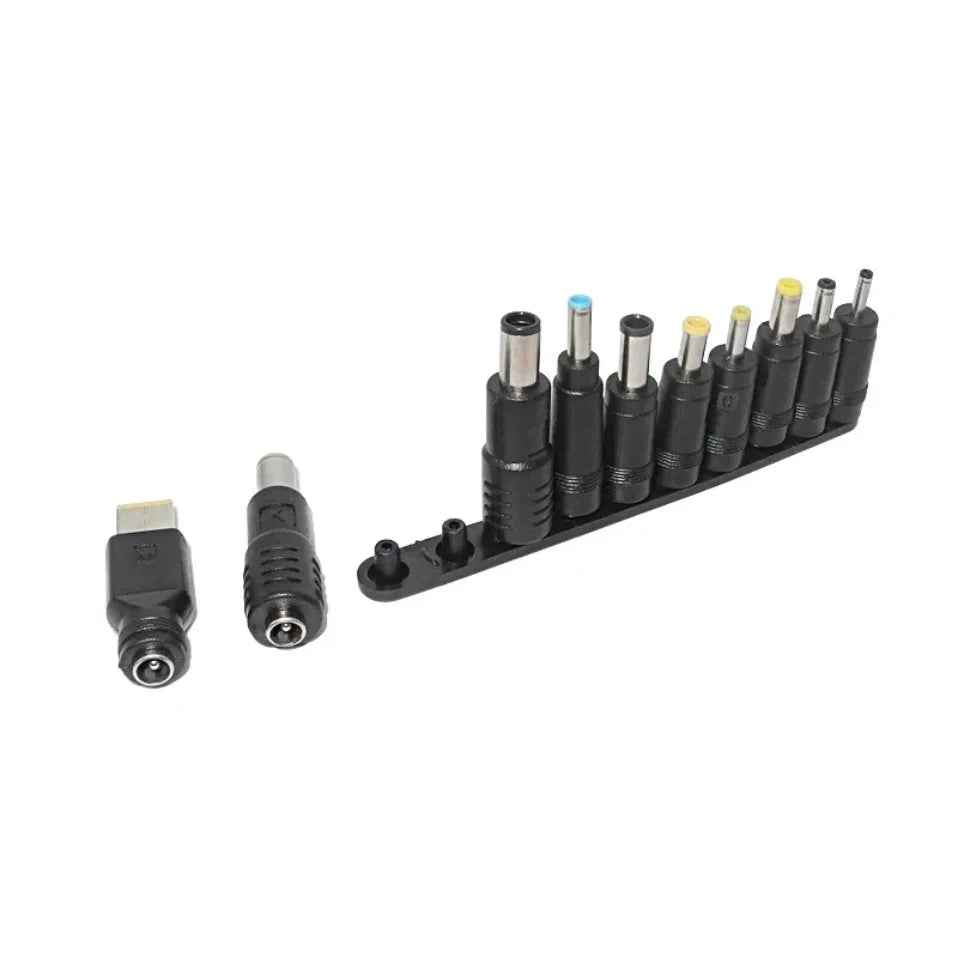 100W USB C to DC Power Adapter Kit 10 Tips Universal Laptop Charger Converter For Lenovo HP Dell Asus Acer Samsung Notebook Home