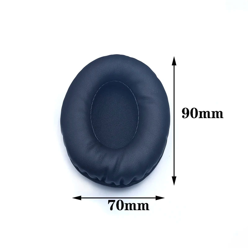 Oval Ear Pads For Headphones Covers Sponge Leather Foam Cushion 60*70 60*80 65*85 70*90 75*95 80*100 85*105 90*105 90*110 2pcs