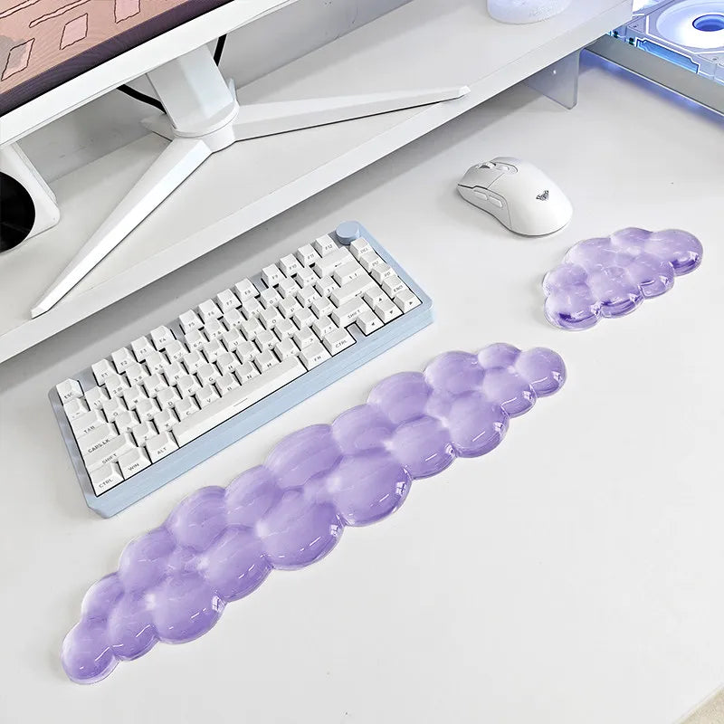 Cloud Keyboard and Mouse Wrist Rest Cute Wrist Support and Arm Support Keyboard Rest for Keyboard and Mouse Typing Pain Relief