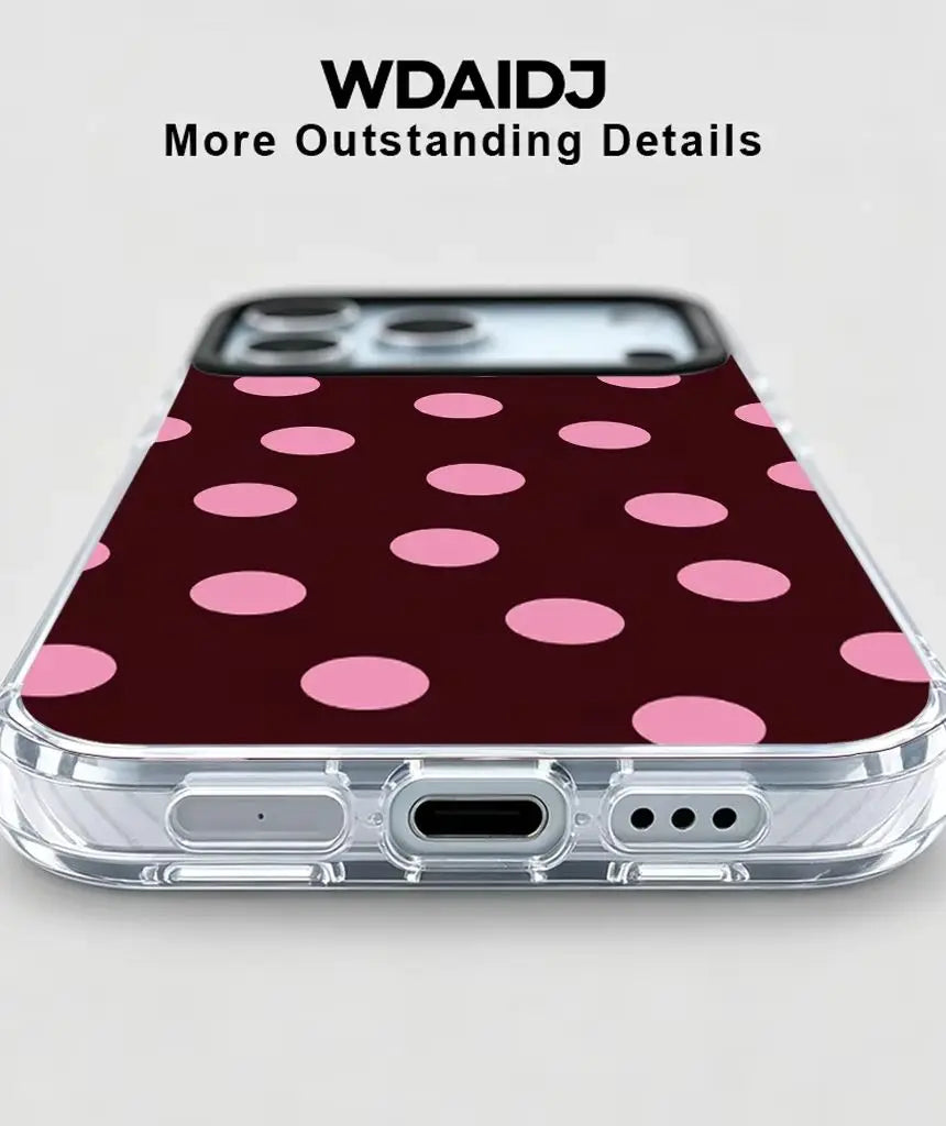 Playful Classic Polka Dot Pattern Phone Case For iPhone 13 14 15 16 17 Eye Catching Sweet Design