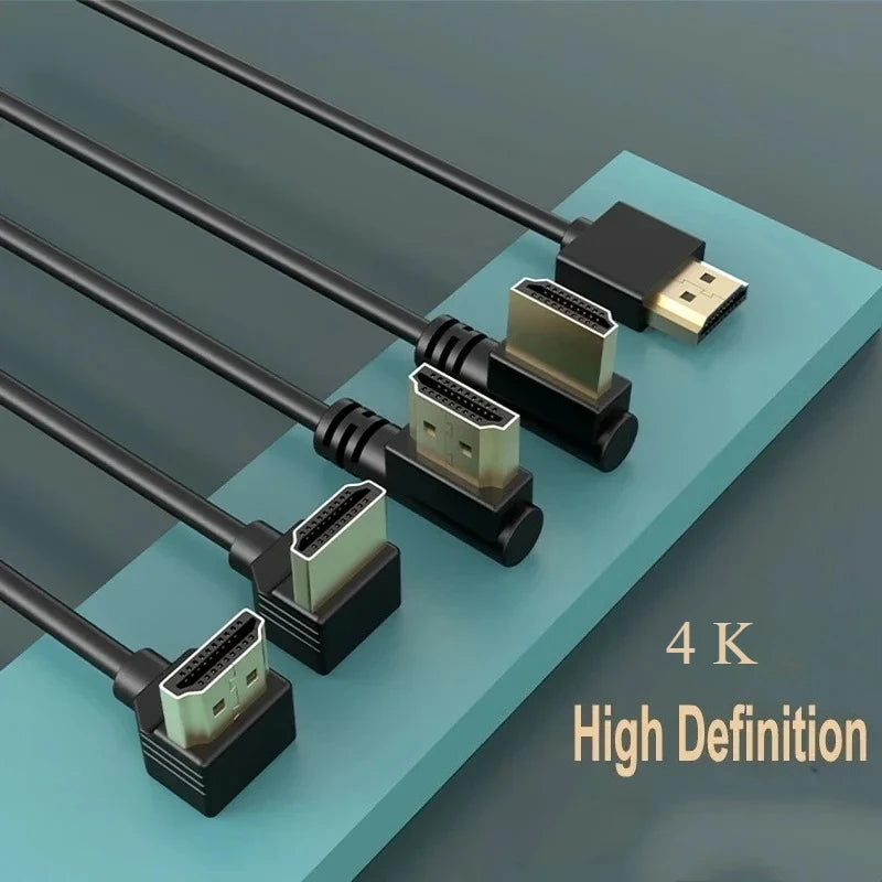 90 Degree HDMI 2.0 Cable - Graphene Enhanced for Space-Saving Installations | 4K, 3D & High Refresh Rate Aux Cable Hdmi Cable