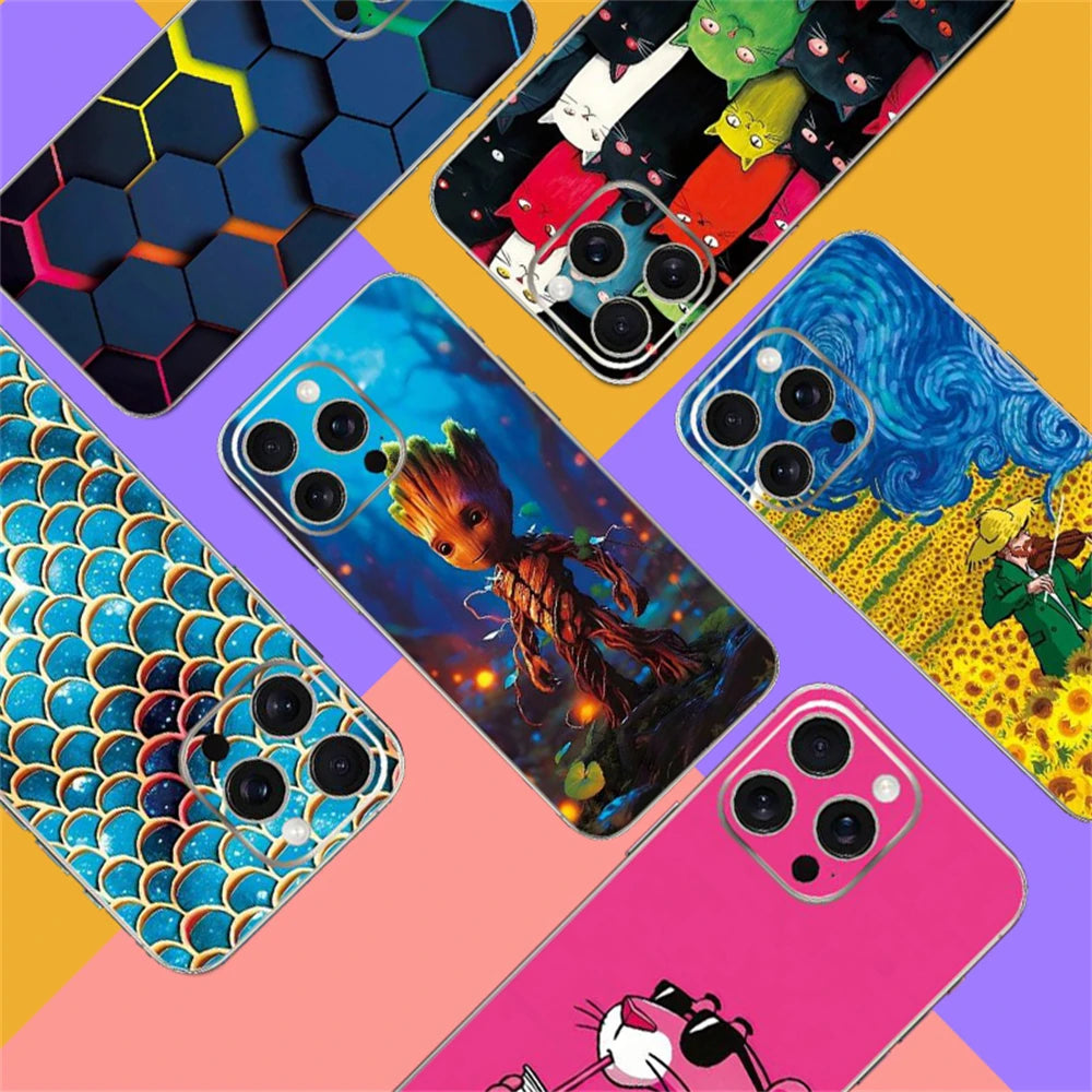 VORMIR 190*120mm 3D Laser Embossed Back Films Phone Skin Back Stickers Decorative Film for Any Sreen Protector Cutting Machine