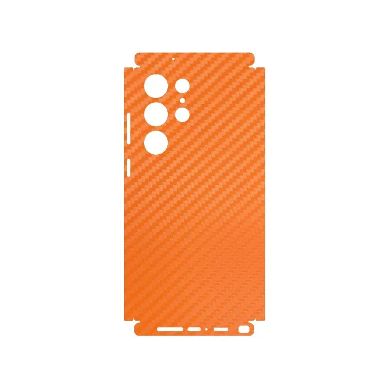3D Carbon Fiber Skin Grain Full Body Phone Sticker For SAMSUNG GALAXY S25 S24 + S23 Ultra S23 Plus S22 A55 Back +Sides Wrap Film