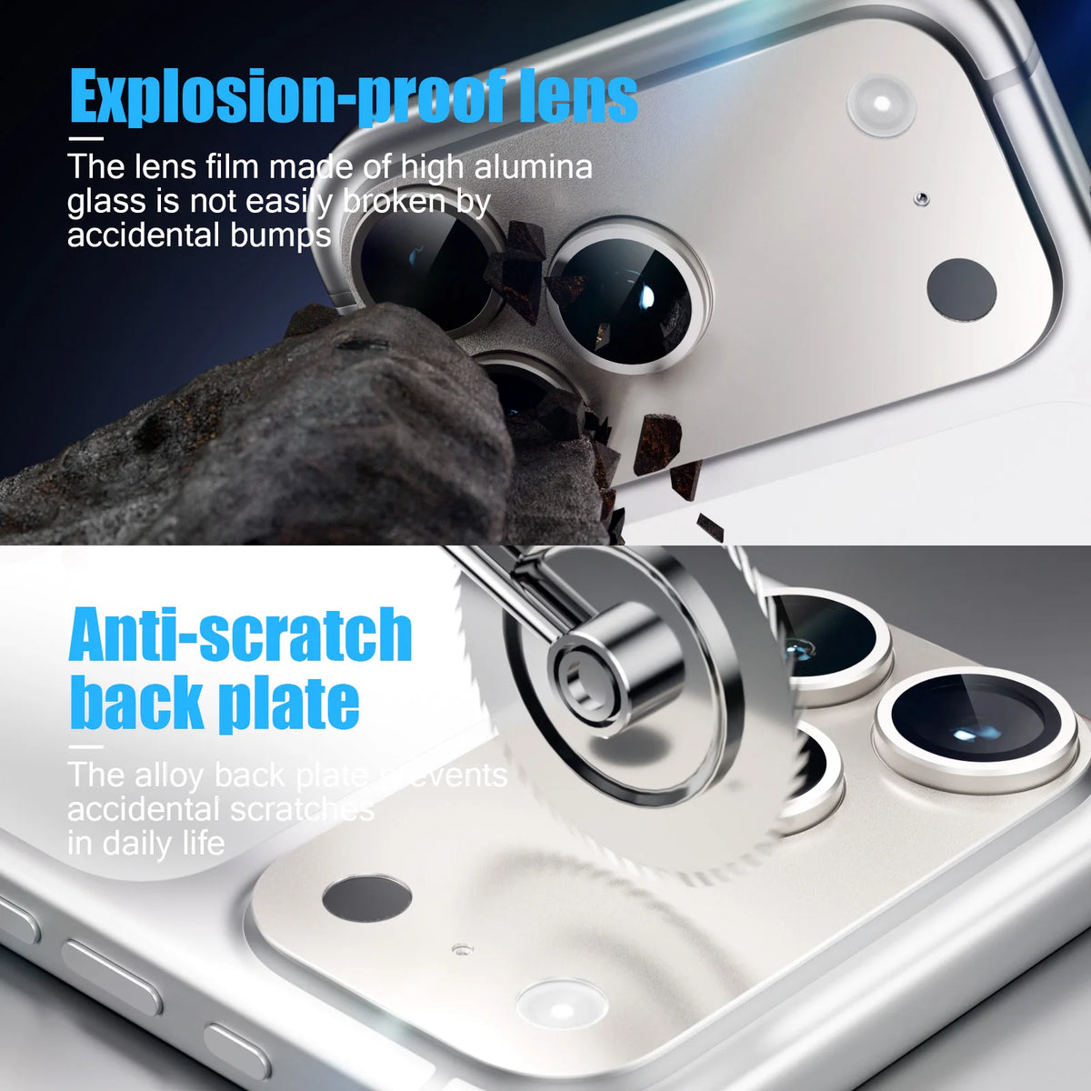 Metal Camera Protector Glass For iPhone 17 Pro Max 17Pro 17 Air Alloy Lens Ring Cover For iPhone17 Pro Max Phone Lens Accessorie