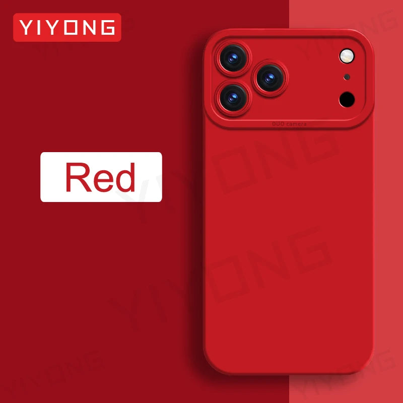For iPhone17 Pro Max Case YIYONG Original Soft Liquid Silicone Cover For iPhone 17 Air 16 16e 15 14 Plus 12 13 Mini Phone Cases