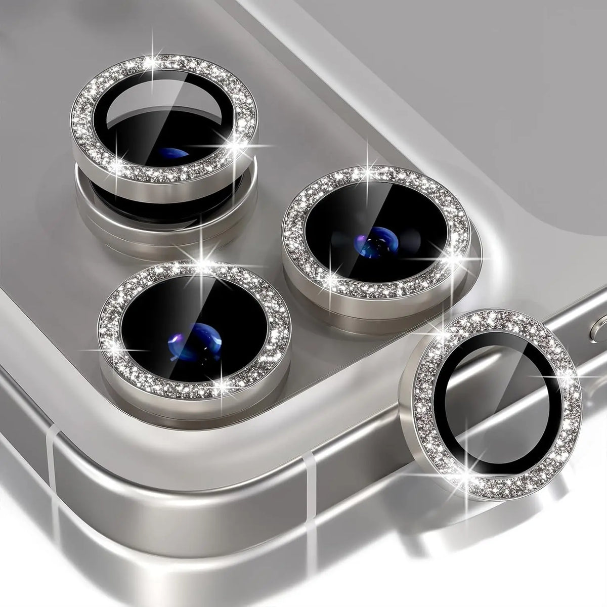 Bling Glitter Diamond Metal Frame Camera Protector For IPhone 17 Pro Max Air 17Pro Alloy Lens Tempered Glass Film Ring Cover Cap