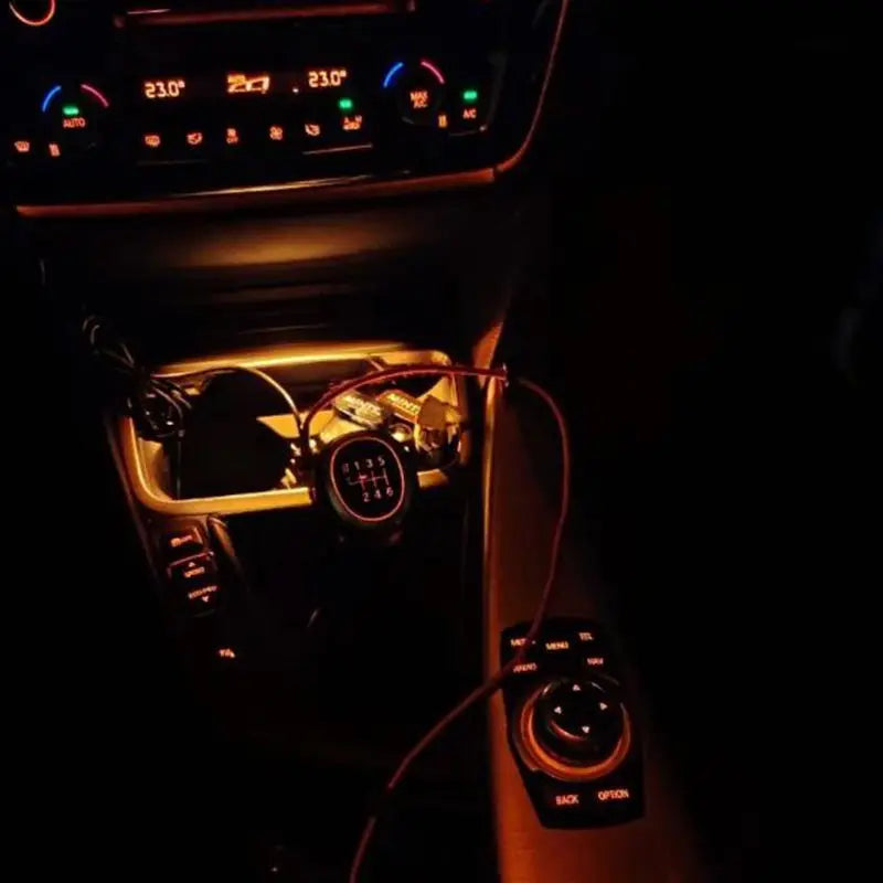 LED Cup Holder Ambient Light Orange/Ice Blue Center Console Atmosphere Lamp Fit For BMW 3 Series F30 F31 F34 M3 4 Series F32 F33