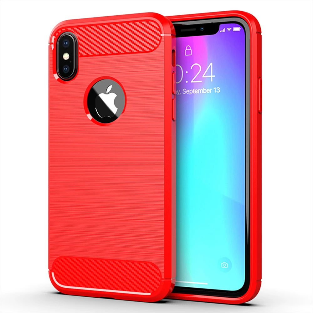 Luxury Shockproof Case For iPhone XS Max X XR 10 7 8 Plus SE 2020 2022 I Phone Back Cover Woman Man Black Blue Red Armor Shell
