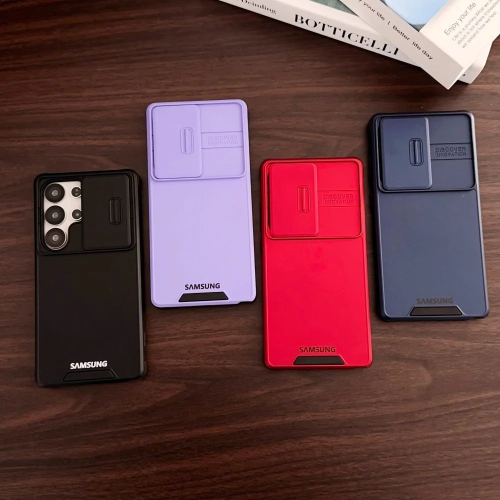 Military Grade Protection Cases For Samsung S26 S25 Ultra S24 S23 Plus S22 S21 S20 FE A16 A36 A56 A55 A35 5G Slide Camera Cover