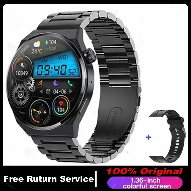 2026 New For Android ios Smart Watch Men HD AMOLED Screen GPS Motion trajectory Heart Rate Bluetooth Calls SmartWatch Waterproof
