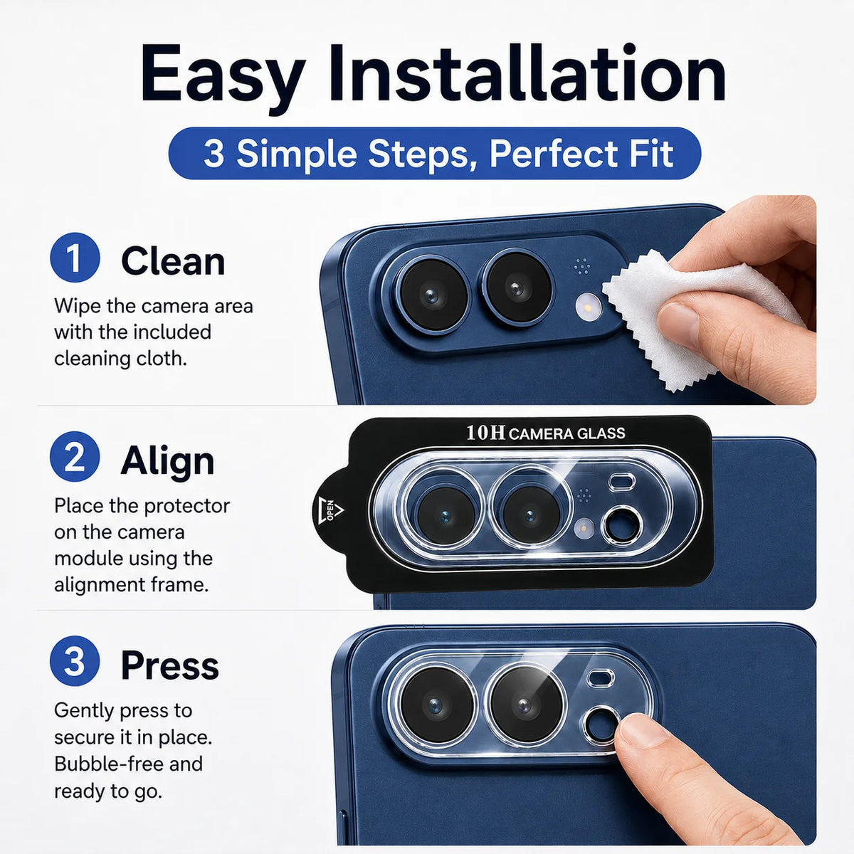 Camera Lens Protector For iPhone DUO Camera Lens 9H Tempered Glass Protective Films For iPhone Duo 18 Pro Max Clear Glass
