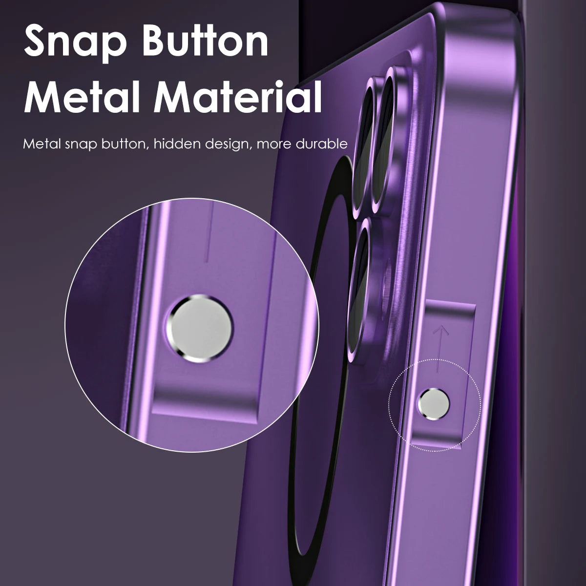 Aluminum Metal Frame Magnetic Case For iPhone 13 12 14 15 16 17 18 Pro Max For Magsafe Wireless Charging Lens Film PC Back Panel