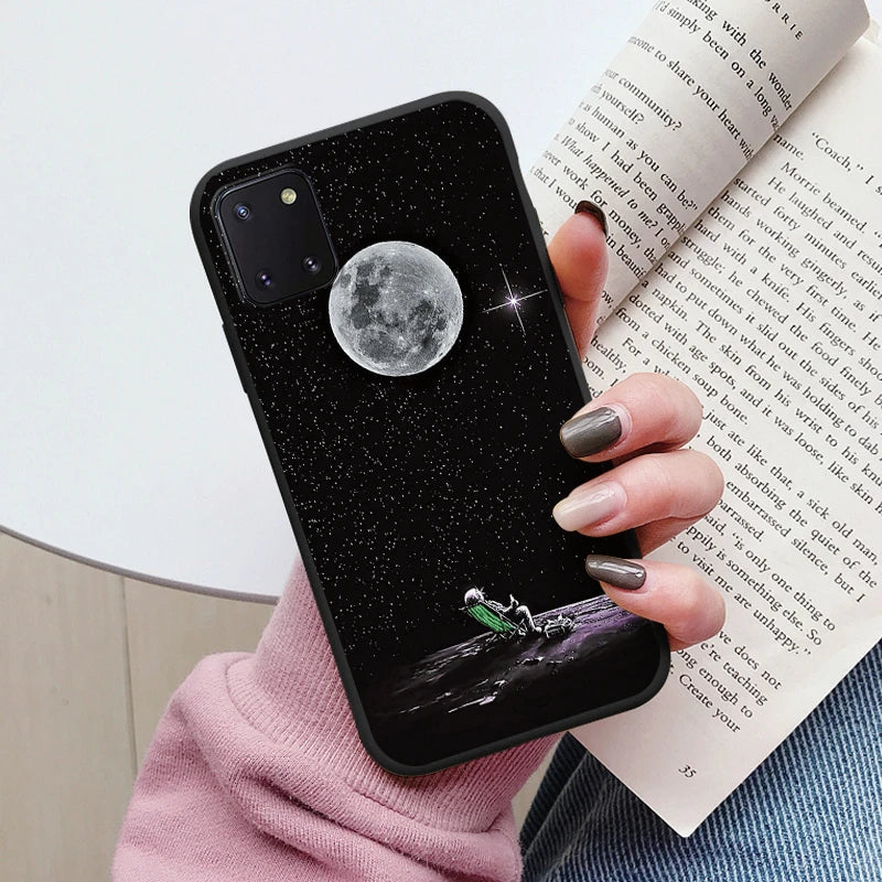 Soft Case For Samsung Galaxy Note 10 Lite Phone Cover Cute Flowers Butterfly Fundas TPU Coque For Samsung Note 10 Lite Bumper
