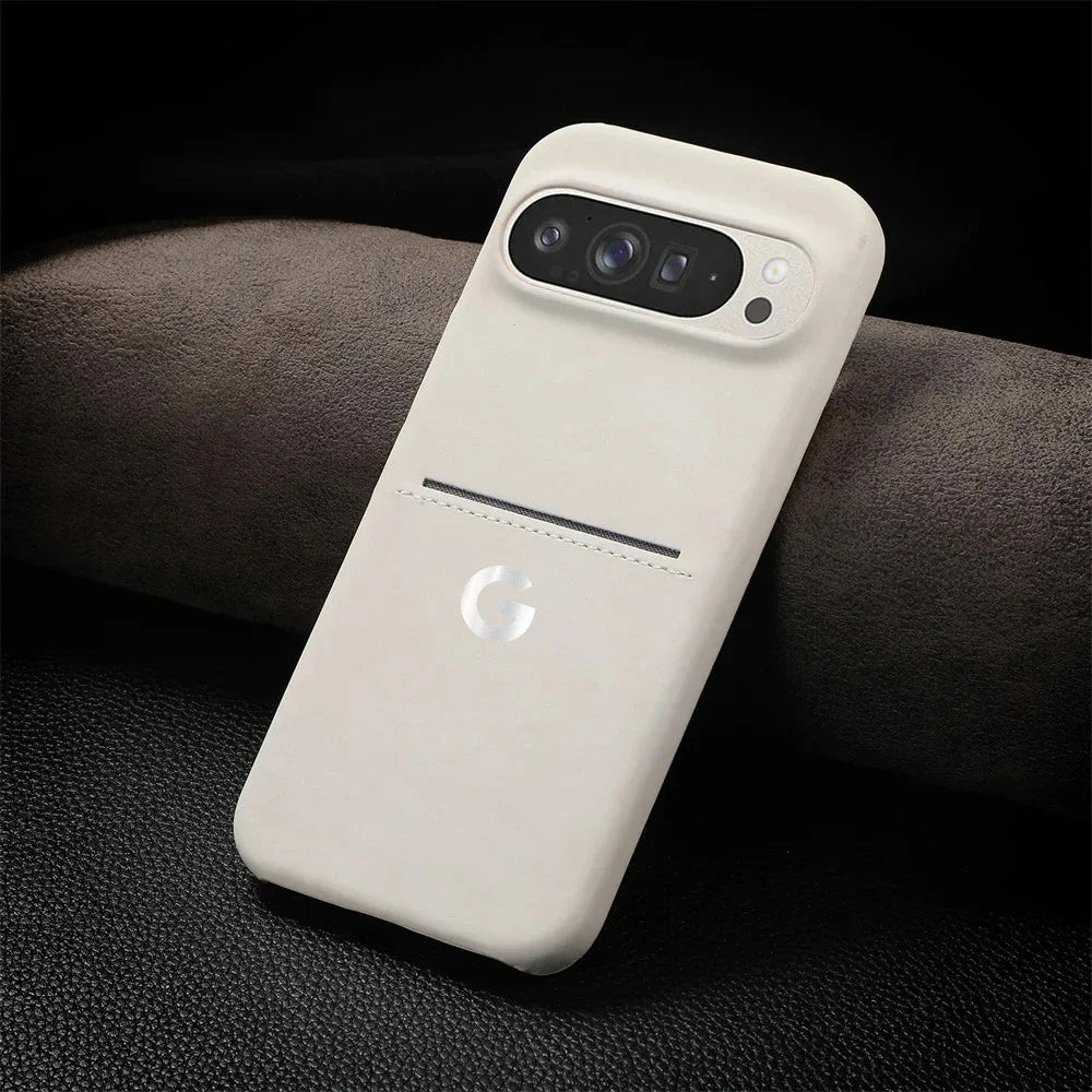High Texture Retro Business Sheepskin Case For Google Pixel 11 10 9 ProXL 8 Pro Card Slot Skin Friendly Shockproof Protect Cover