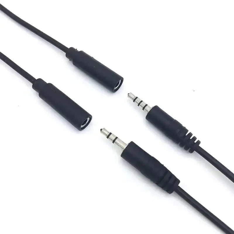 2.5mm 3.5mm 1/8'' Mono/Stereo Male Plug Female Jack Connector 2/3/4 Pole Pin AUX Extension Wire DIY Audio Headphone Repair Cable