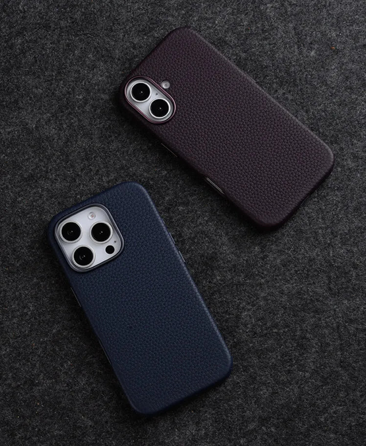 Melkco Genuine Leather Strong Magnetic Case For iPhone 16 Pro Max 16 Plus Coque Premium Cowhide Metal Camera Protection Cover
