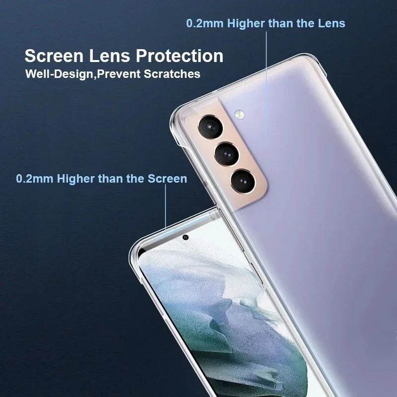 Slim Frameless Clear Phone Case For Samsung Galaxy S26 S25 S24 S23 S22 S21 S20 FE S10 S9 Note 20 Ultra 10 Plus Hard PC Cover