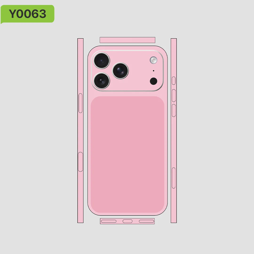 Plain color sticker For Apple iPhone 17pro MAX Full body Wrap Decal Skin Plain color Rear Protective Sticker Film
