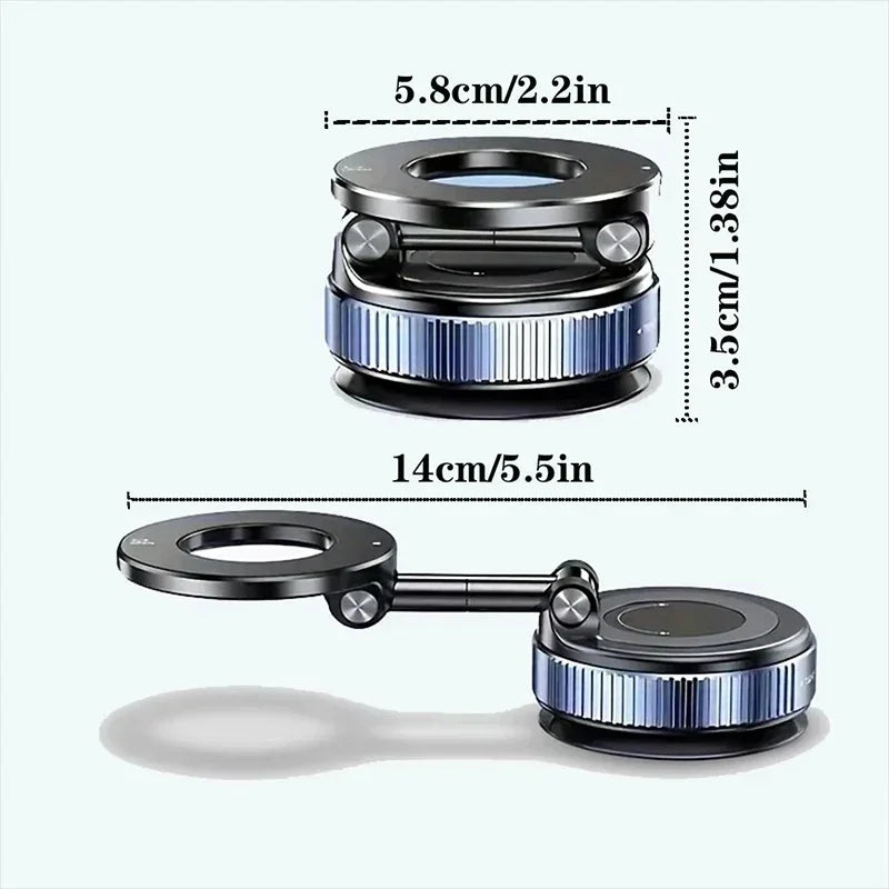 2pcs New 360° Adjustable Vacuum Suction Magnetic Bracket Car Phone Holder for Magsafe IPhone