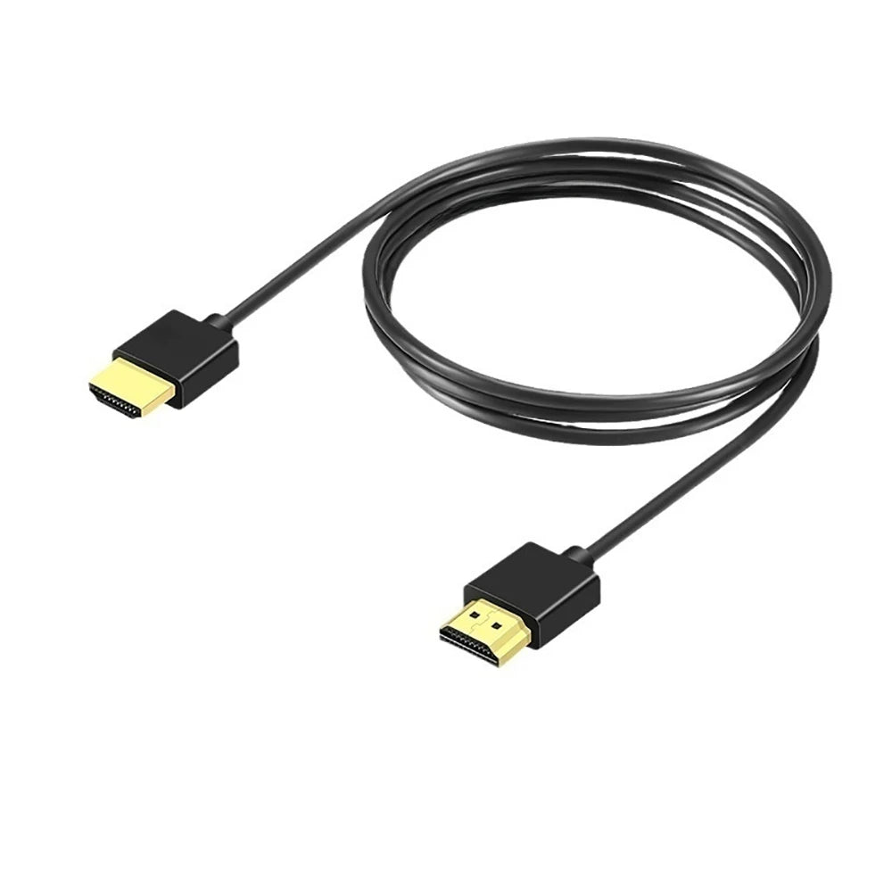 Ultra Thin HDTV Cable 4K 60Hz hdmi High Speed HDTV OD 3.2mm Slim Audio Video Cord 0.5m 1m 1.5m 2m 3m for HDTV Laptop Projector