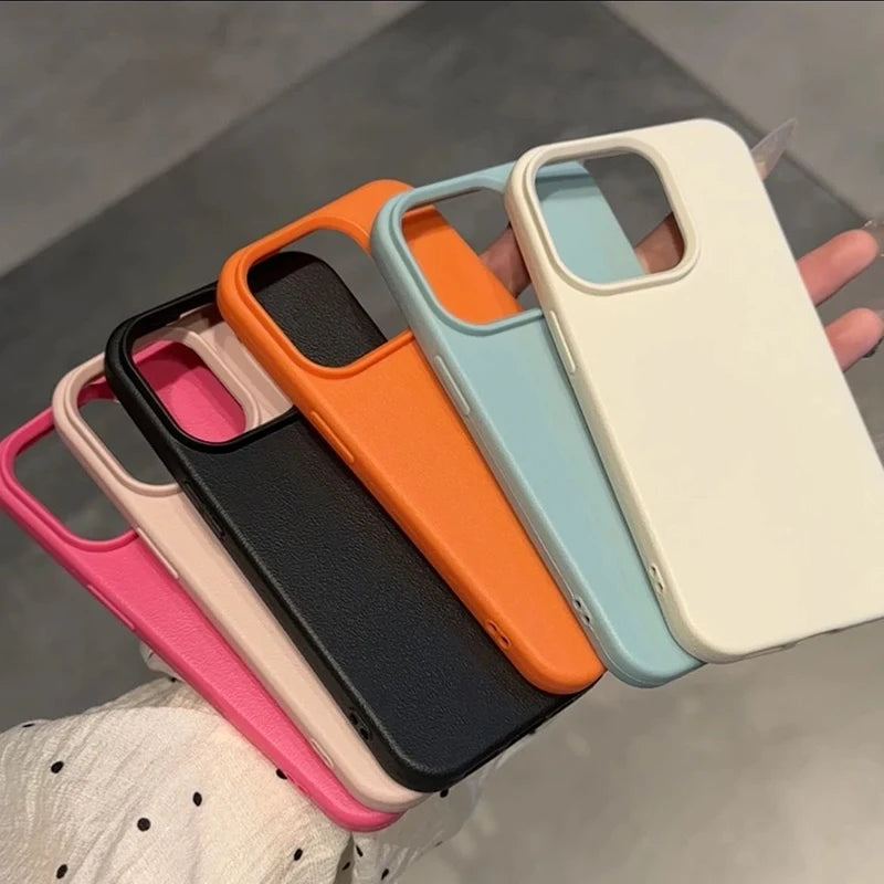 Soft Candy Lichee Pattern Silicone Case For iPhone 17 Air 16 11 12 13 14 15 Pro Max Cases For IPhone 16 Plus X XS XR 16E Cover