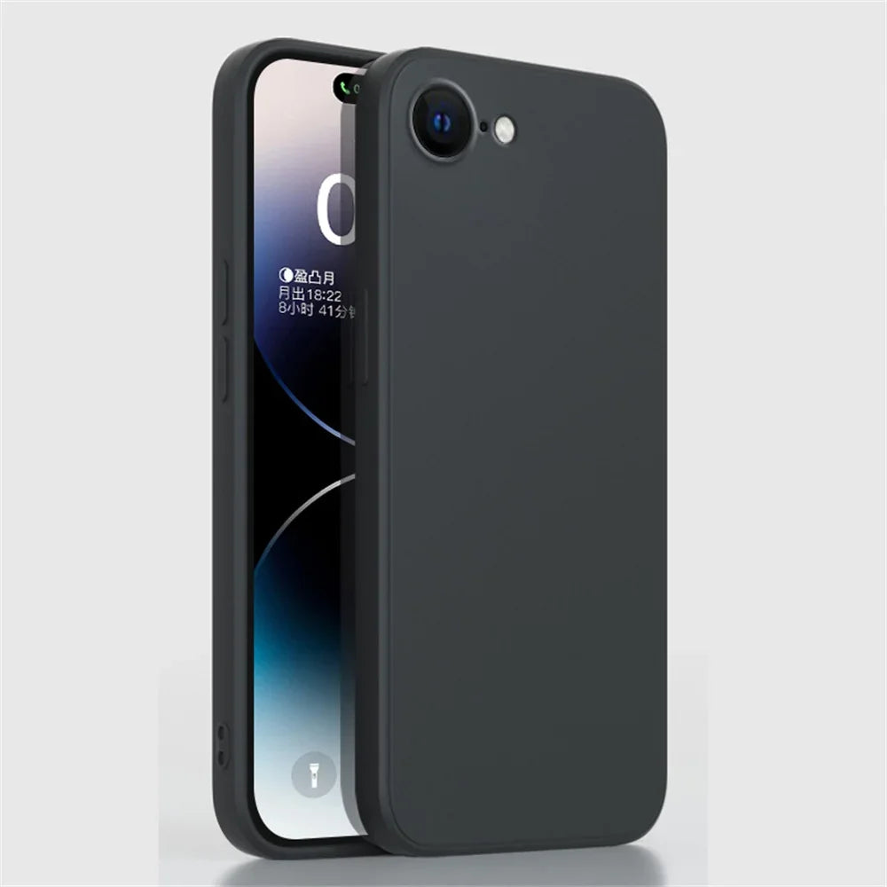 Luxury Phone Case For iPhone 16E For Apple iPhone 16E Cover 6.1 inch Original Liquid Silicone Rubber Shockproof Bumper Cover