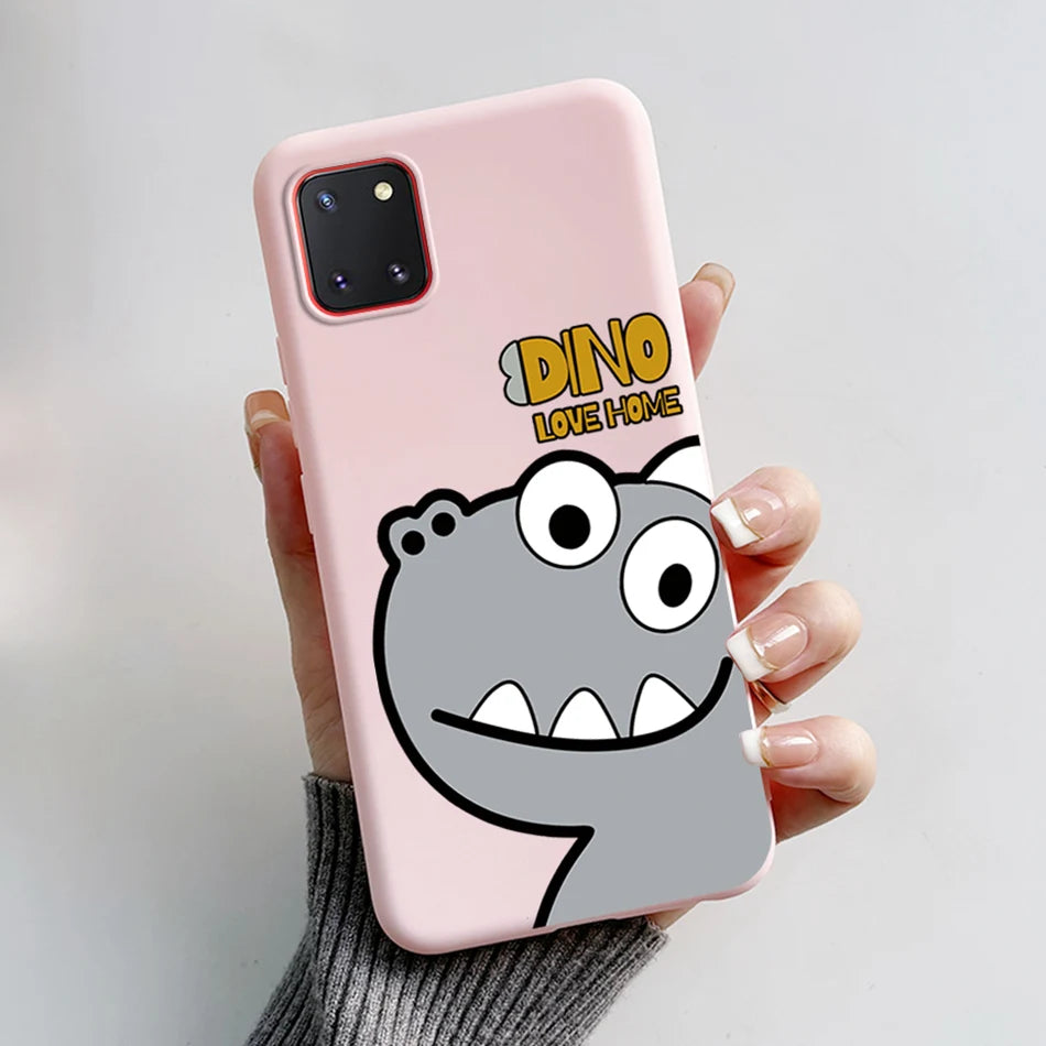 For Samsung Galaxy Note10 Lite Case SM-N770F 6.7'' Cute Bear Cartoon Cat Cover Soft TPU Phone Case For Samsung Note 10 Lite Bags