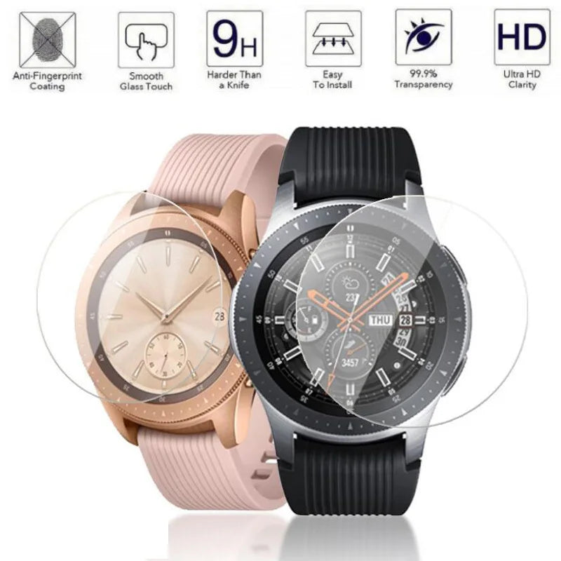 2Pcs 24mm to 43mm Watch Tempered Glass Screen Protector Smart Watch Protective Screen Film Guard Anti Scratch Crystal
