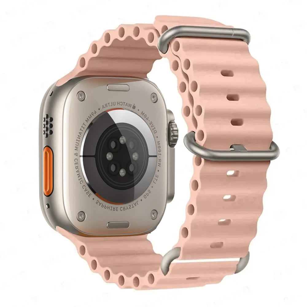 Ocean Band for Apple watch Ultra 3 Series 11 10 9 7 8 6 SE 49mm 45mm 46mm 42mm 44mm 40 41 Silicone bracelet correa iWatch Strap