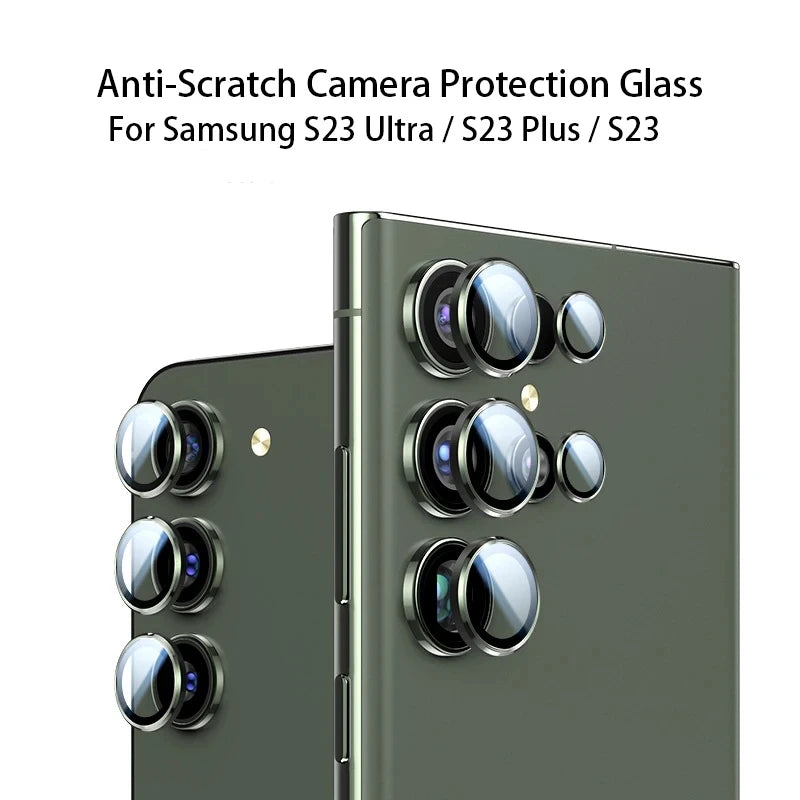 For Samsung Galaxy S25 S24 Plus S23 Screen Protector Lens Cap Camera Ring Back Glass Ultra Fe