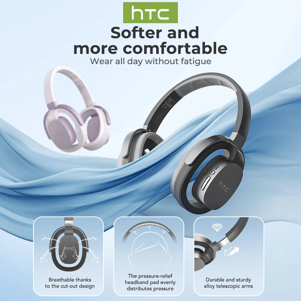 HTC HP07 Over-ear Headphones 134 Languages Translation Earphones Face-to-Face Translation Earphones Ultra-long Life Battery
