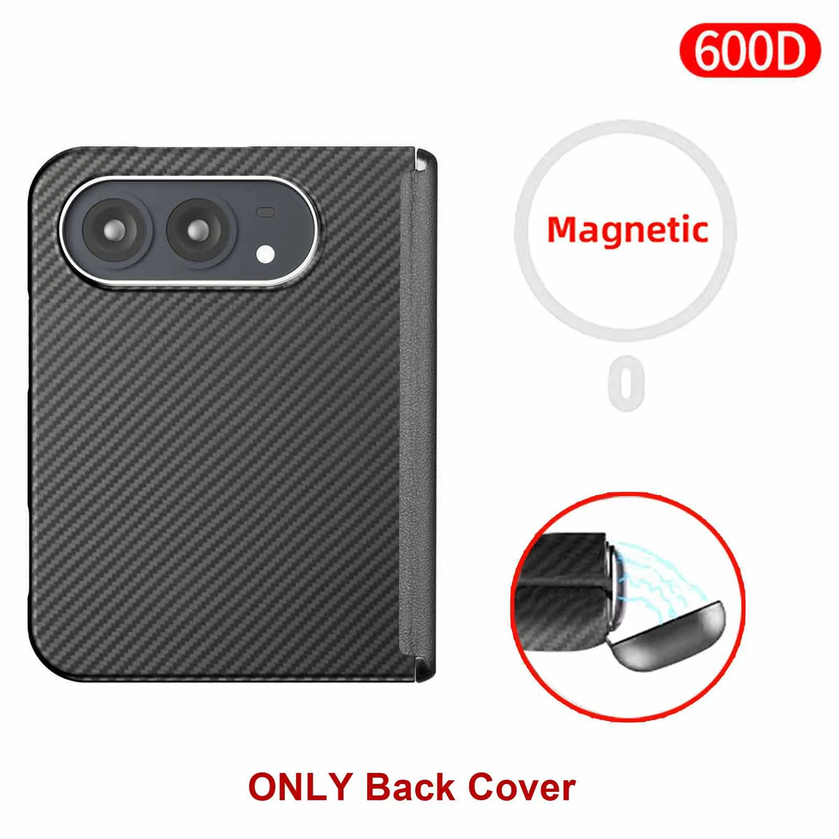 Suitable for iphone duo case,carbon fiber Kevlar aramid fiber hard shell,lightweight magnetic Slim light black cover premium