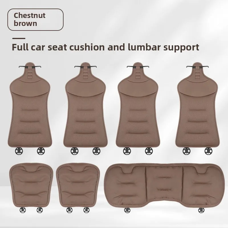 Universal Perforated Nappa Leather Car Seat Cover Luxury Sedan SUV Breathable Comfortable Cloud Cotton Cushions Car Seat Cover