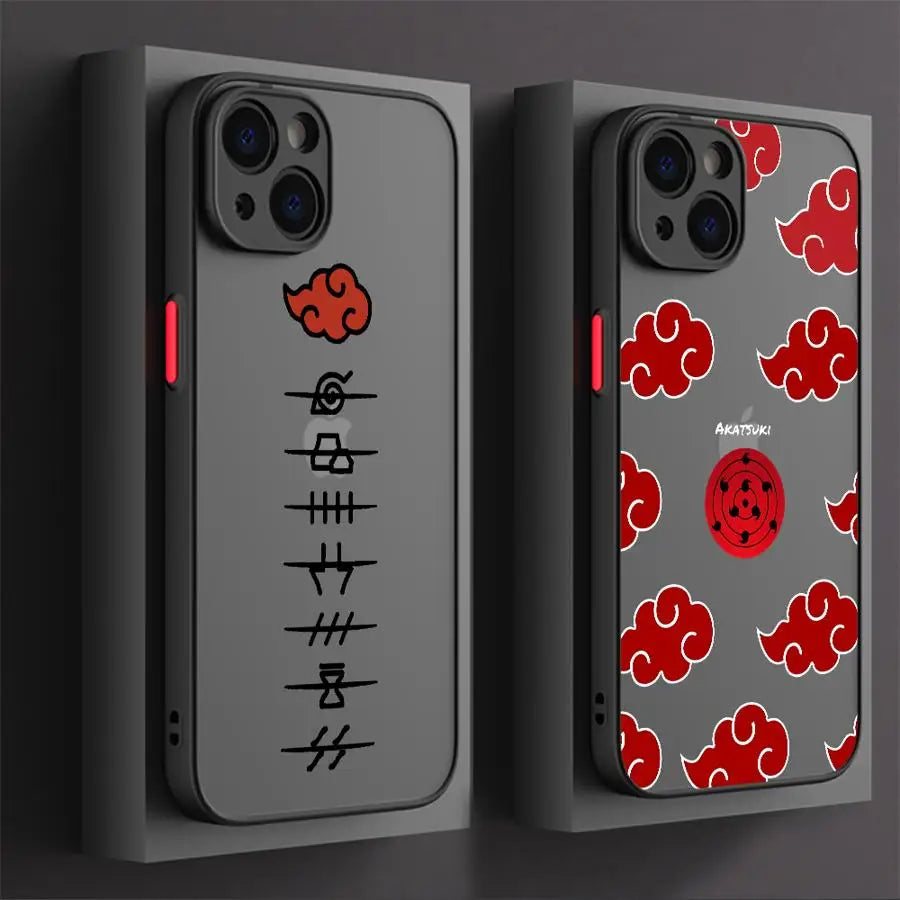 Black Edge Shell Phone Case for Apple iPhone 14 12 Mini 11 13 Pro XS 16e 11 Max 16 XR 15 Narutos Namikazes LOGO