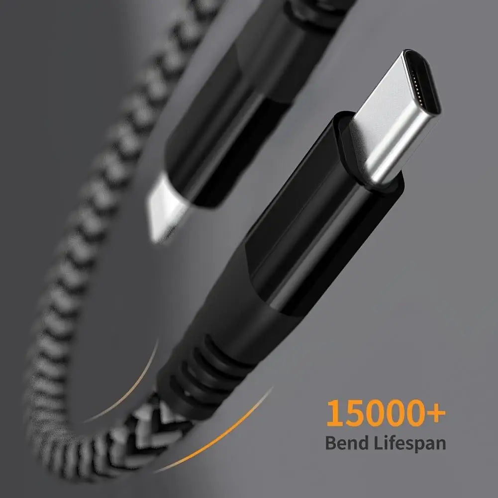 LAIHONEN 1/3PCS Black/Silver USB-C to Lightning Cable 3.3/6.6/10FT, Fast Charge Braided, For iPhone 14-7 Pro Max iPad & More