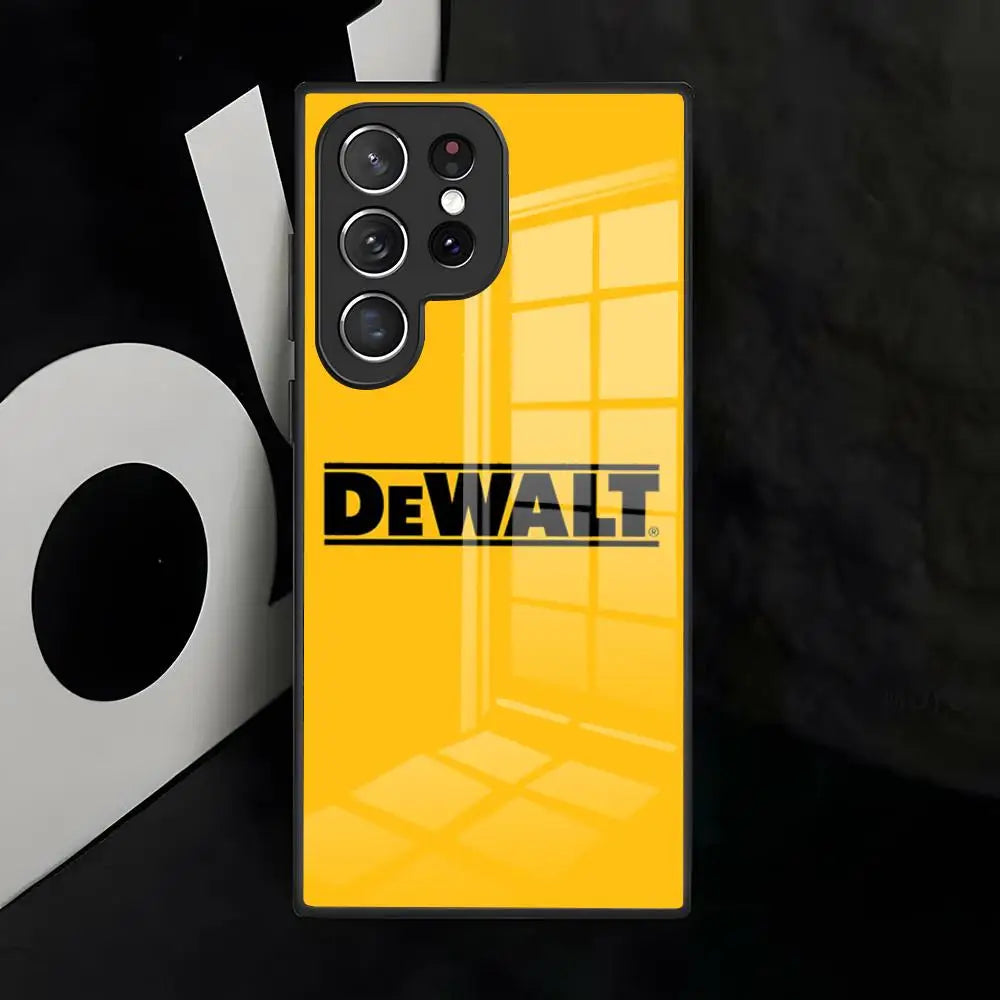 D-Dewalts-s Logo Phone Case For Samsung S26 S25 S24 FE S23 S22 S21 Plus S20 Ultra Note20Ultra Black Glass Cover