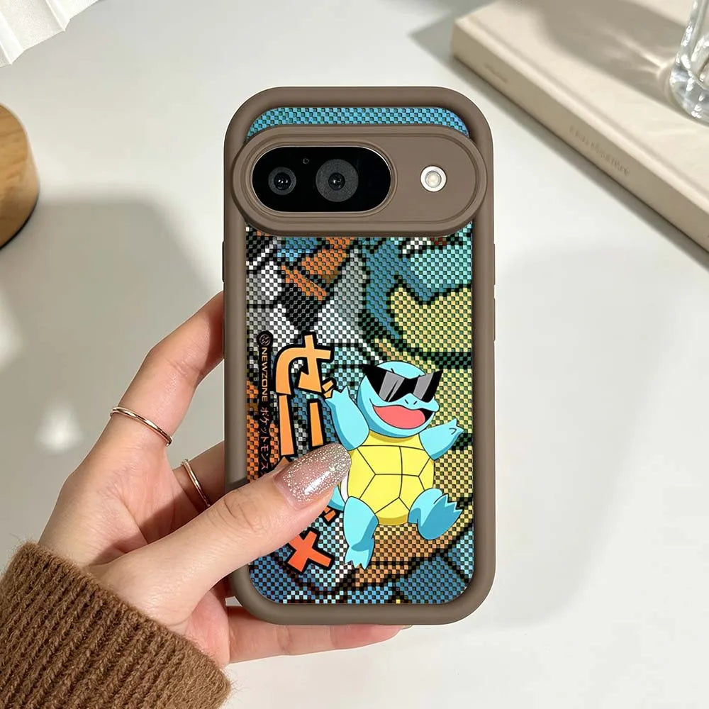 P-Pokemons R-Rayquazas Luxury For Google Pixel 10 9 8A 8 7 7A Pro XL 5G Eye Ladder Soft Silicon Shockproof Cover Phone Case