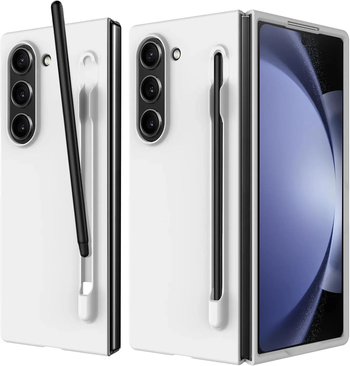 Luxury Skin Feeling PC Hard Case for Samsung Galaxy Z Fold 8 Ultra 7 6 5 4 3 with S Pen Slot and Pen Ultra-thin Shockproof Cover