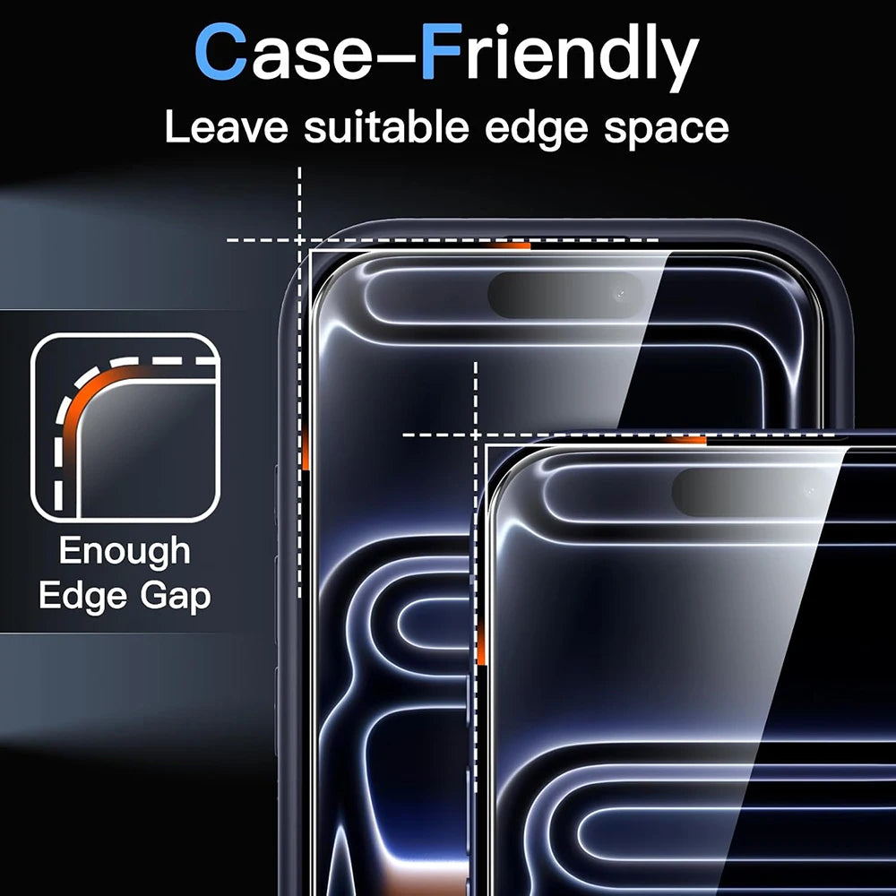 3Pcs Tempered Glass For iPhone 18 17 16 15 14 13 12 11 Pro Max Plus XR Oleophobic Coating Screen Protector Protective Glass Film