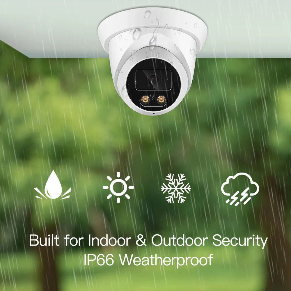 ASECAM 4K 8MP IP Camera Outdoor Audio POE H.265 Onvif Wide Angle 2.8mm AI Humanoid Detection Home CCTV Surveillance Camera