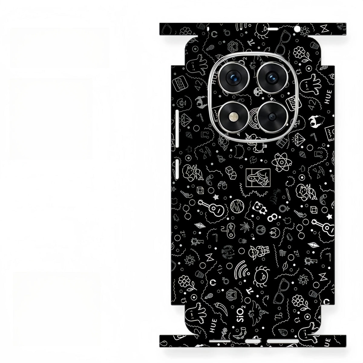 Colorful Pattern Matte Film Skin Phone Back+Sides Sticker For XIAOMI Redmi NOTE13 14PRO + Full CoverWrap