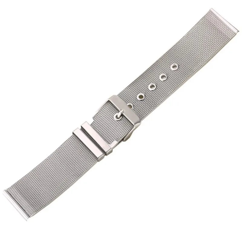 12mm 14mm 16mm 18mm 20mm 22mm 24mm Silver Mesh Milanese Watch Strap Stainless Steel Wristband for Universal Watch Accessories