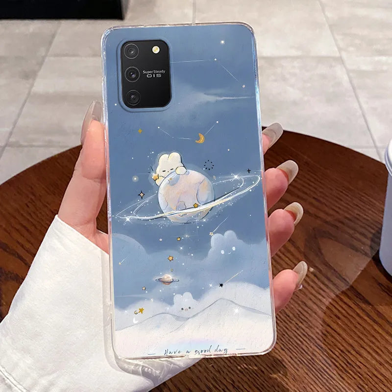 Casing For Samsung S10 Lite Case G770F Aesthetic Cute Cat Fashion Transparent Back Cover For Samsung Galaxy S10 Lite Phone Case