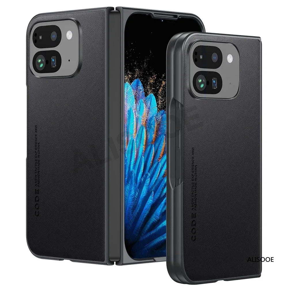 Luxury PU-Leather Capa for Google Pixel 9 Pro Fold Case Full Protective Phone Cover for Pixel 9 Pro Fold Shockproof Funda
