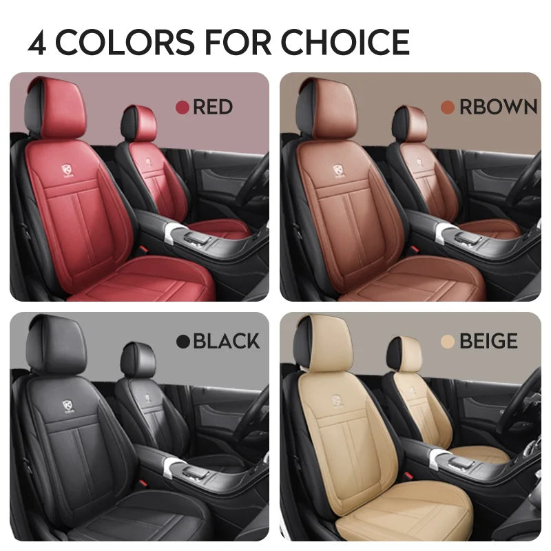 Car Seat Cover Punched NAPPA Leather Full Set Seat Protector Cover Universal Breathable Seat Cushion Auto Interior Universal Set