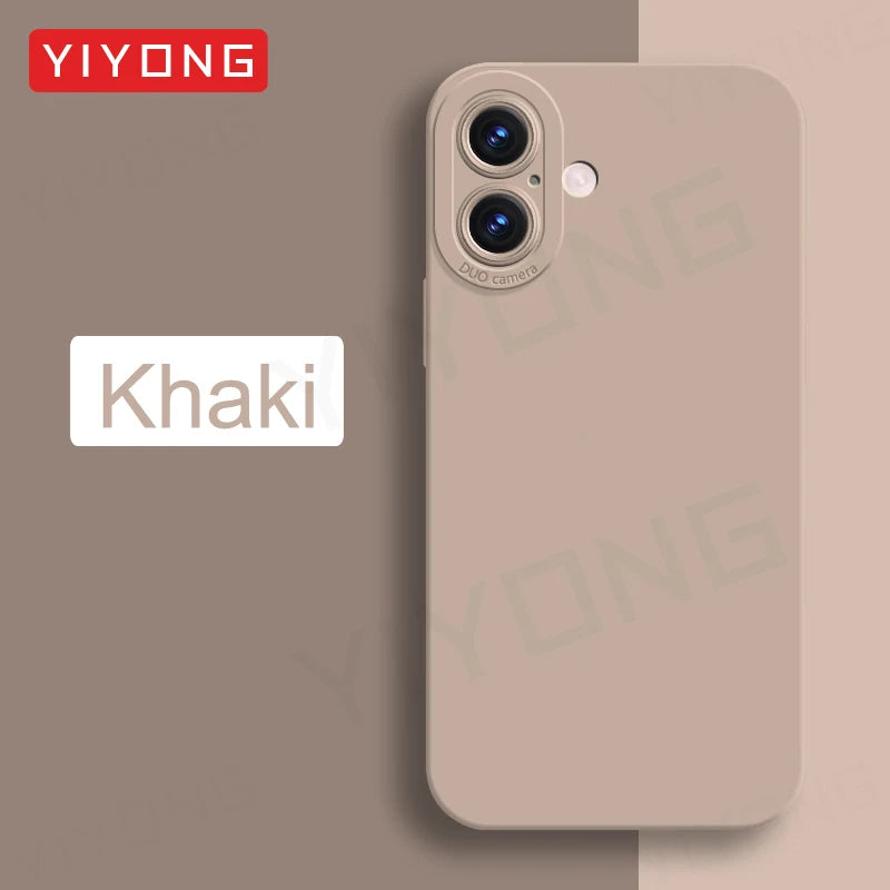 For iPhone16 YIYONG Silky Liquid Silicone Soft Cover For iPhone 16 15 14 12 13 Pro Max iPhone15 Plus iPhone13 Mini SE Phone Case