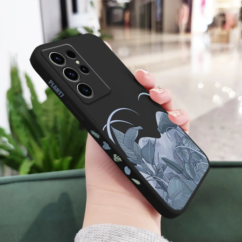 Forest Plant Phone Case For Samsung Galaxy S25 S24 S23 S22 S21 S20 S10 S10E Ultra Plus FE Note 20 Ultra 10 Plus Cover
