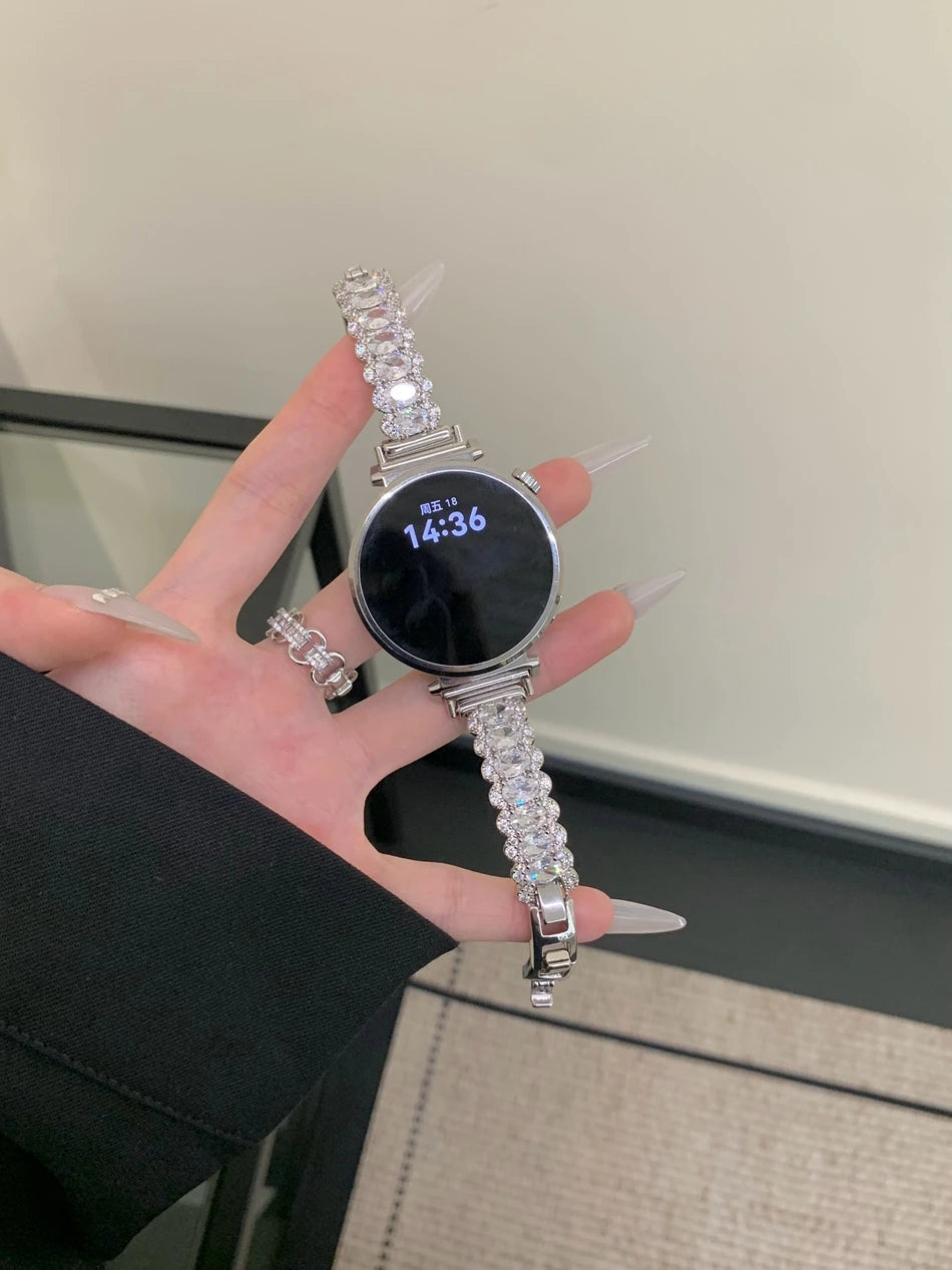 Luxury Jewelry Band Watch Band for Samsung Galaxy Watch 8 40/44/47mm Ultra 7 6 5 Classic 46mm Huawei 11 GT 5 4 3 Pro Woman Strap