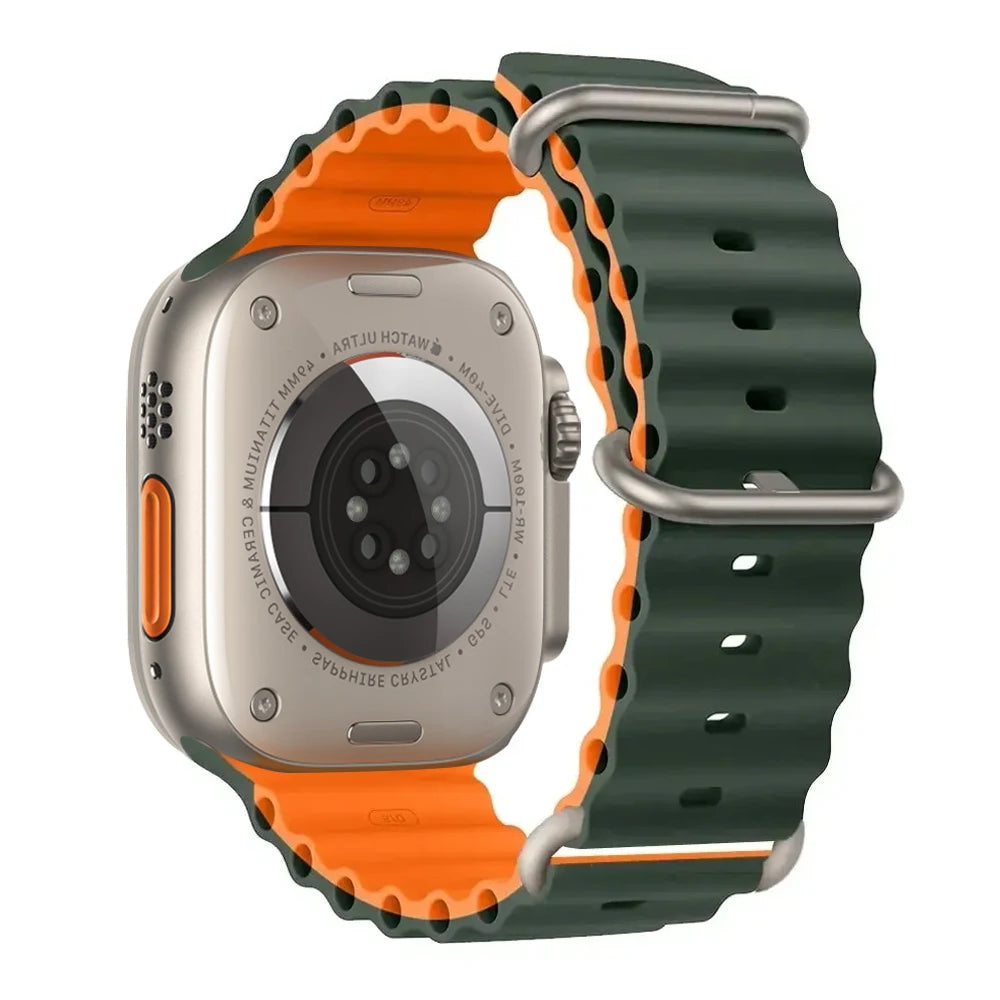 Ocean Band for Apple watch Ultra 3 Series 11 10 9 7 8 6 SE 49mm 45mm 46mm 42mm 44mm 40 41 Silicone bracelet correa iWatch Strap