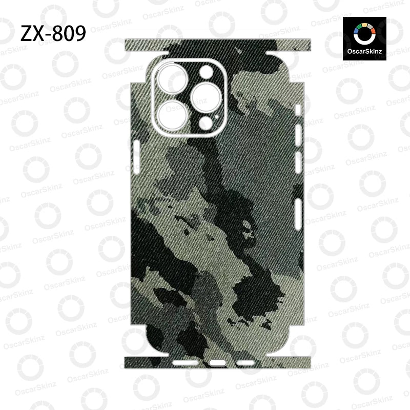 OscarSkinZ Wrap For iPhone 16 Pro Max Sticker 15 14 Plus Back Film 13 12 Mini Protective Decal Side Frame Back Protector